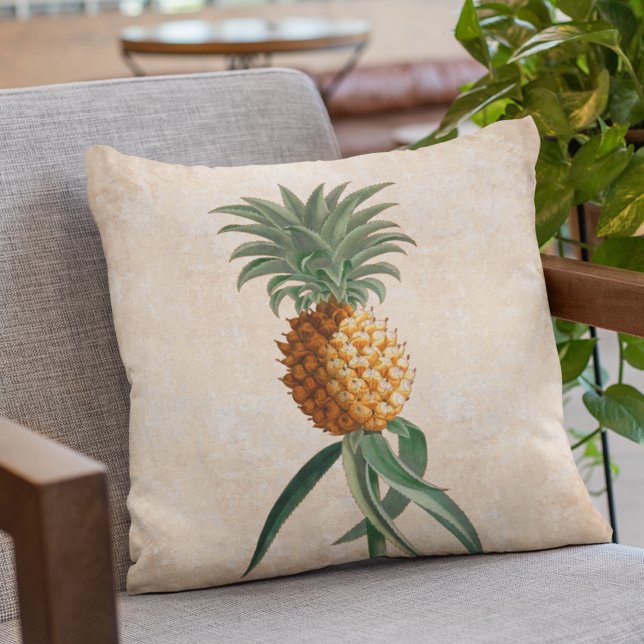 Elegante Vintage Ananas Tropical Kissen (Von Creator hochgeladen)