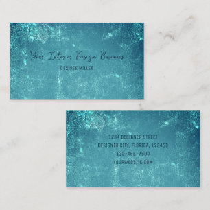 Elegante Vintage Aquamarine Vignette Textur Visitenkarte