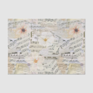 Elegante Vintage Aquarellmusik Seidenpapier