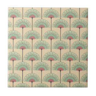 Elegante VIntage Art Deco Floral Fliese