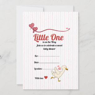 Elegante Vintage-Baby-Einladungskarte – Mini Einladung