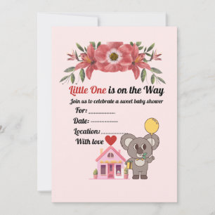 Elegante Vintage-Baby-Shower-Einladungskarte – Min Einladung