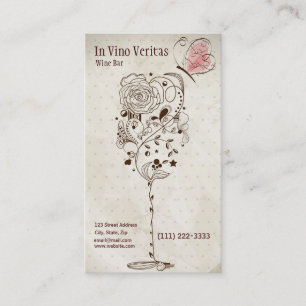 Elegante Vintage Bar Business Card Visitenkarte