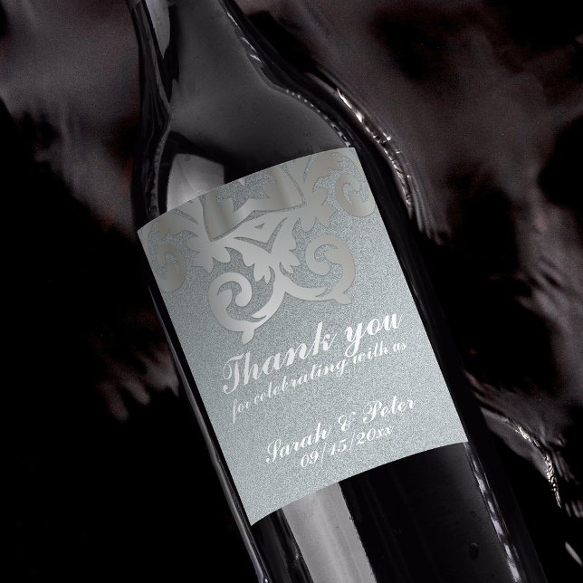 Elegante Vintage Barockzeit Weinetikett (Von Creator hochgeladen)