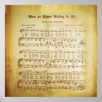 Elegante Vintage Blatt Musiknoten Liebe Song