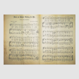 Elegante Vintage Blatt Musiknoten Liebe Song Seidenpapier