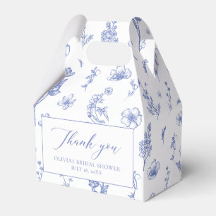 Elegante Vintage-Blau-Chinoiserie-Brautparty Geschenkschachtel