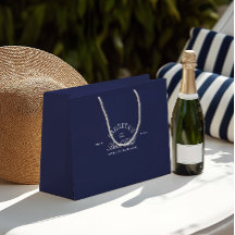 Elegante Vintage blaue Bachelorette-Geschenktasche