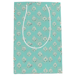 Elegante Vintage Blue Diamonds Cascade Mittlere Geschenktüte