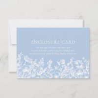Elegante Vintage Blue Floral Umschließkarte