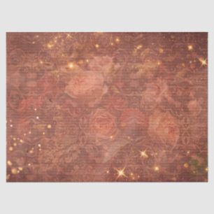 Elegante Vintage Blume Glitzern zur Papiertextur Seidenpapier