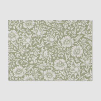 Elegante Vintage Blume Olivenöl Seidenpapier