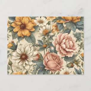 Elegante Vintage Blume Postkarte