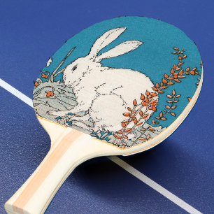 Elegante Vintage Blume Tischtennis Schläger