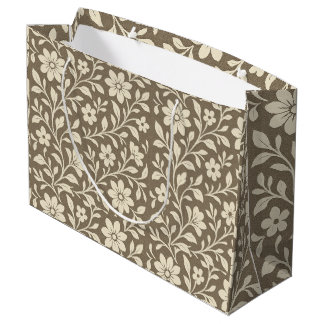 Elegante Vintage-Blumen-Geschenktasche Große Geschenktüte