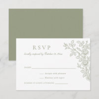 Elegante Vintage-Blumen-Hochzeitseinladung in Salb