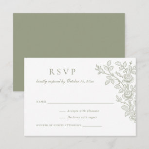 Elegante Vintage-Blumen-Hochzeitseinladung in Salb Einladung