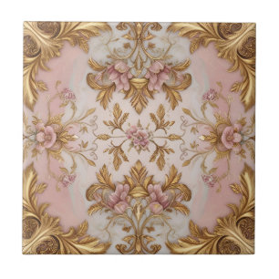 Elegante Vintage-Blumen-Keramikfliese Fliese
