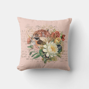 Elegante Vintage-Blumen Kissen