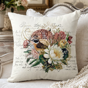 Elegante Vintage-Blumen Kissen