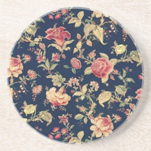 Elegante Vintage-Blumen-Rosen-Untersetzer Getränkeuntersetzer