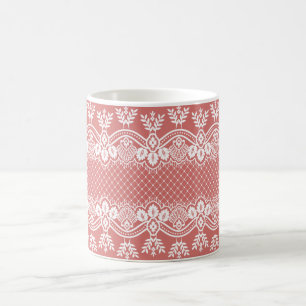 Elegante Vintage-Blumen-Spitzen-Kaffeetasse Kaffeetasse