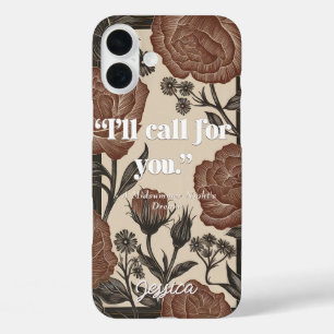 Elegante Vintage-Blumen stilvoller Aufruf für Sie iPhone 16 Plus Hülle