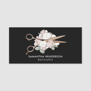 Elegante Vintage Blumenhaare Namensschild