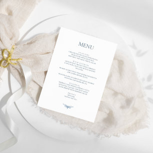 Elegante Vintage Blumenhochzeit Menükarte