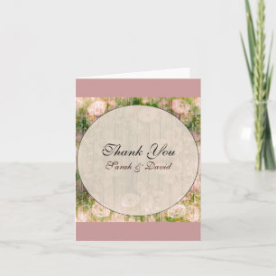 Elegante Vintage Blumenhochzeit Vielen Dank Dankeskarte