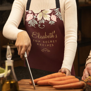 Elegante Vintage-Blumenküche Schürze