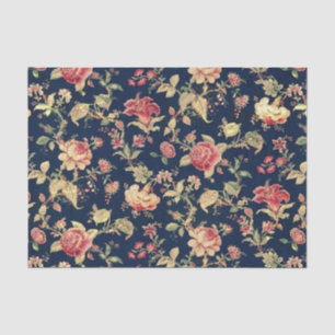 Elegante Vintage BlumenRose Seidenpapier