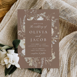 Elegante Vintage Blumenzarge Einladung