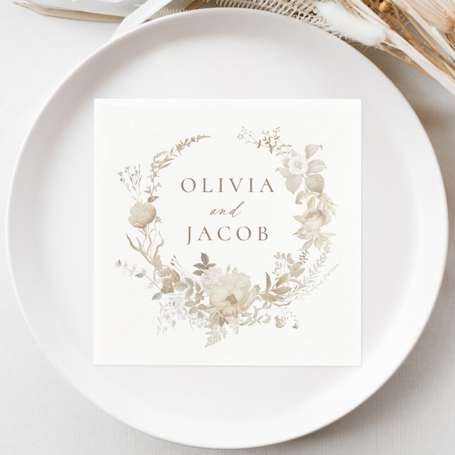 Elegante Vintage Blumenzeremonie Serviette (Von Creator hochgeladen)