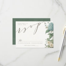Elegante Vintage-Botanik-Hochzeits-RSVP-Karte