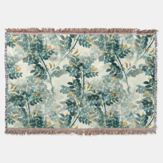 Elegante Vintage botanische Blumendarstellung Decke (Vorderseite)