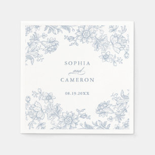 Elegante Vintage Botanische Hochzeit Serviette