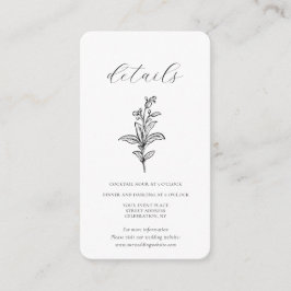 Elegante Vintage botanische Umgebung Begleitkarte