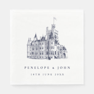 Elegante Vintage Burg Serviette