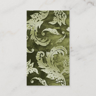 Elegante Vintage Business Card Verdigris Wirbel Ol Visitenkarte
