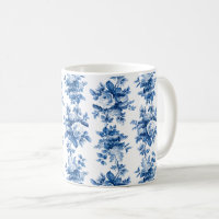 Elegante Vintage China Blaue Rose