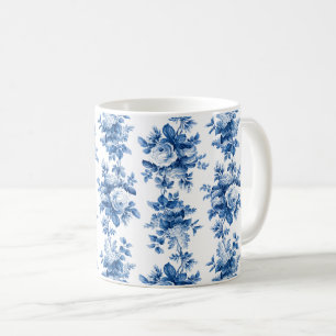 Elegante Vintage China Blaue Rose Kaffeetasse