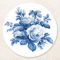 Elegante Vintage China Blaue Rose