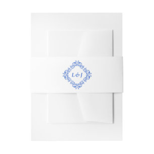 Elegante Vintage Chinoiserie Hochzeit Einladungsbanderole