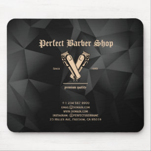 Elegante Vintage Clippers Barber Shop Beruflich Mousepad