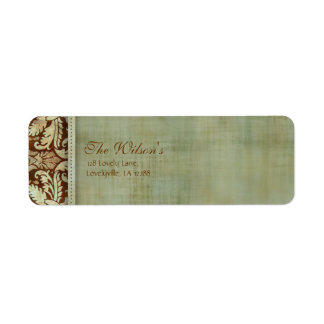 Elegante Vintage Damask-Hochzeitadresse
