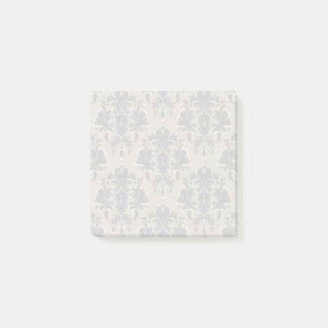 Elegante Vintage-Damask-Klebezettel Post-it Klebezettel (Vorderseite)
