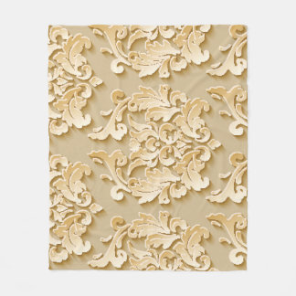 Elegante Vintage Damask Muster Textur Fleecedecke