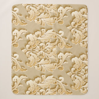 Elegante Vintage Damask Muster Textur Sherpadecke