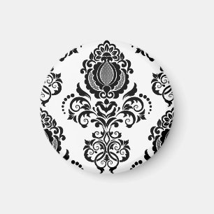 Elegante Vintage Damaske Nahtlose Textur Magnet